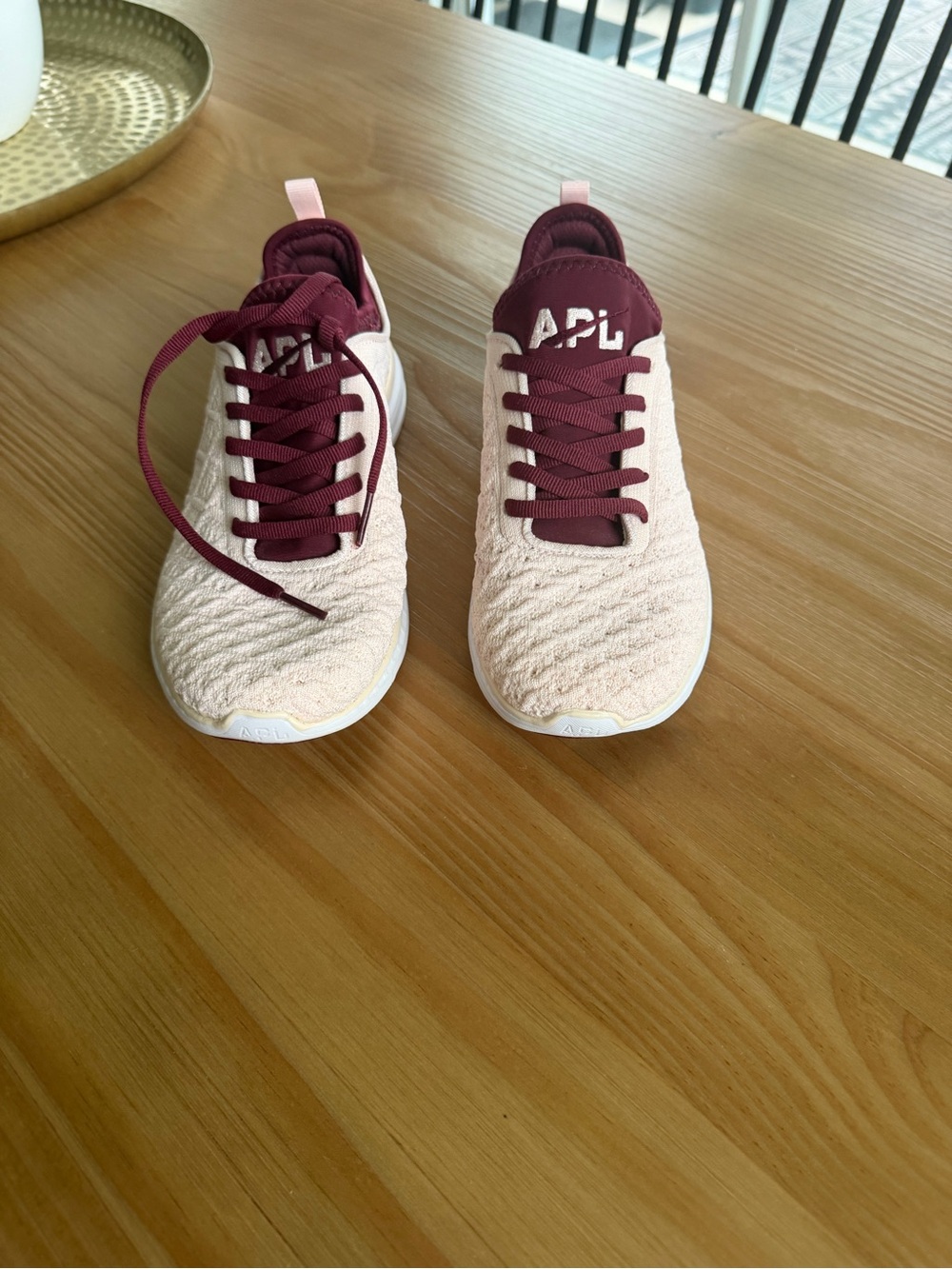 APL Knit Sneakers in Pink & Burgundy